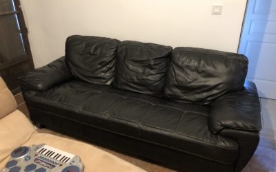 Canapé cuir noir